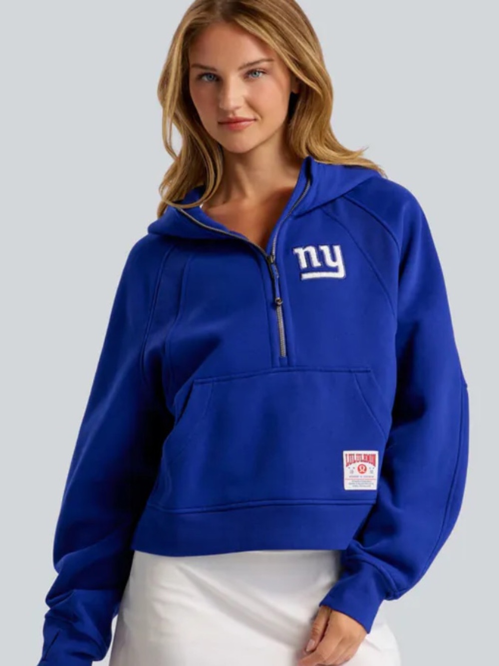 lululemon athletica New York giants scuba Half-Zip Hoodie size M/L NWT